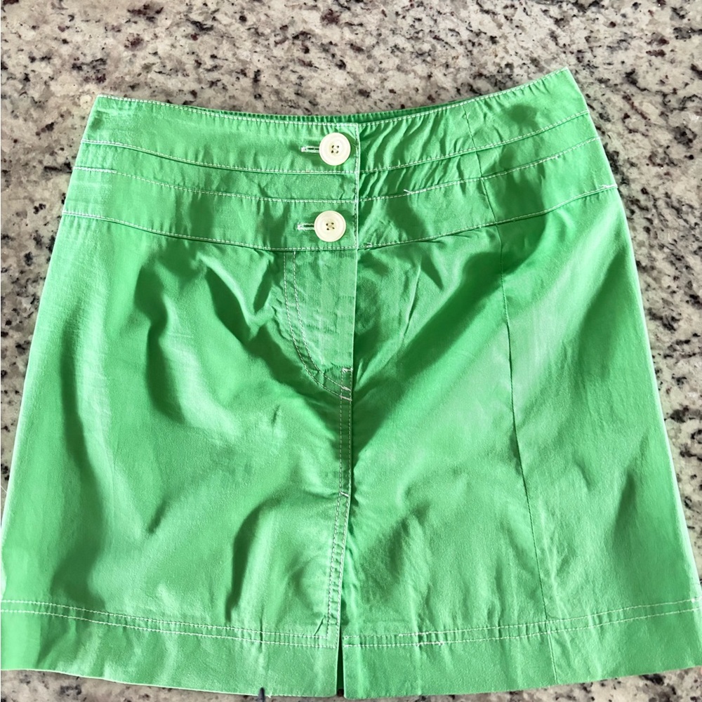 Bright Green Mini Skirt size 4 nwot/golf pickle ball tennis skirt by Teen Flo